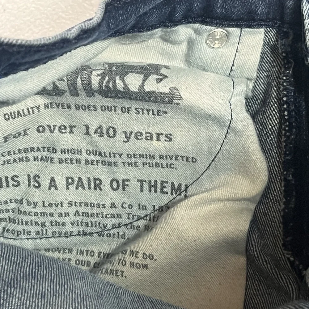 Levis 514 Straight Fit Jeans Mens 30x30 Blue Medium Dark Wash 5 Pocket Denim‎